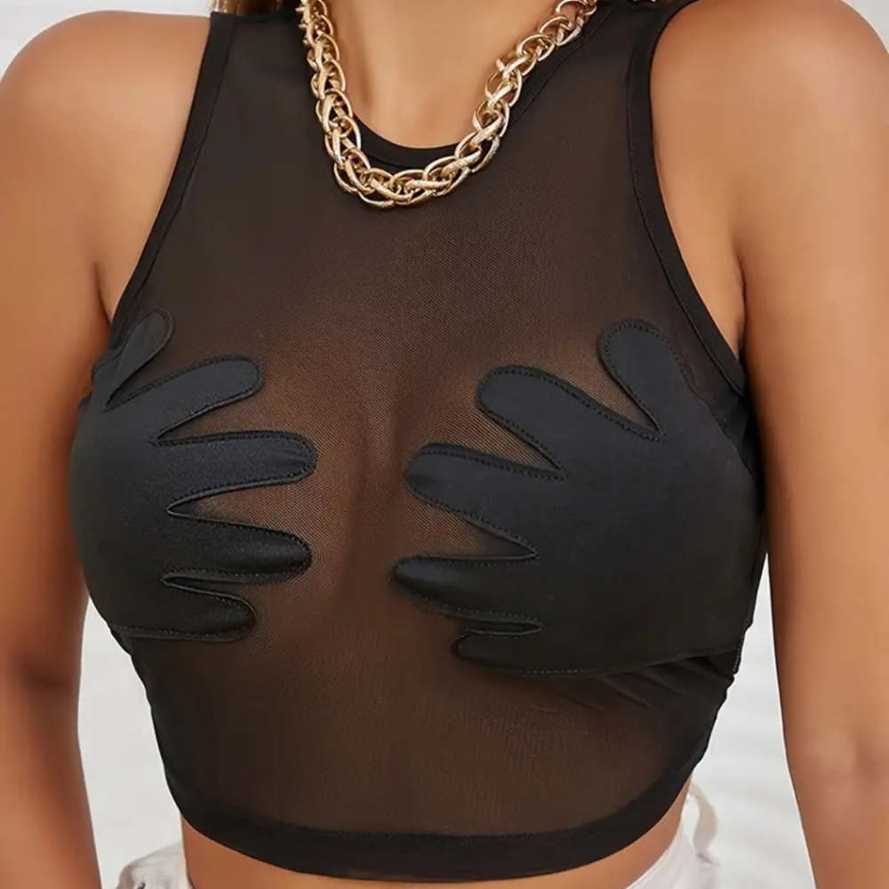 Mesh crop tank